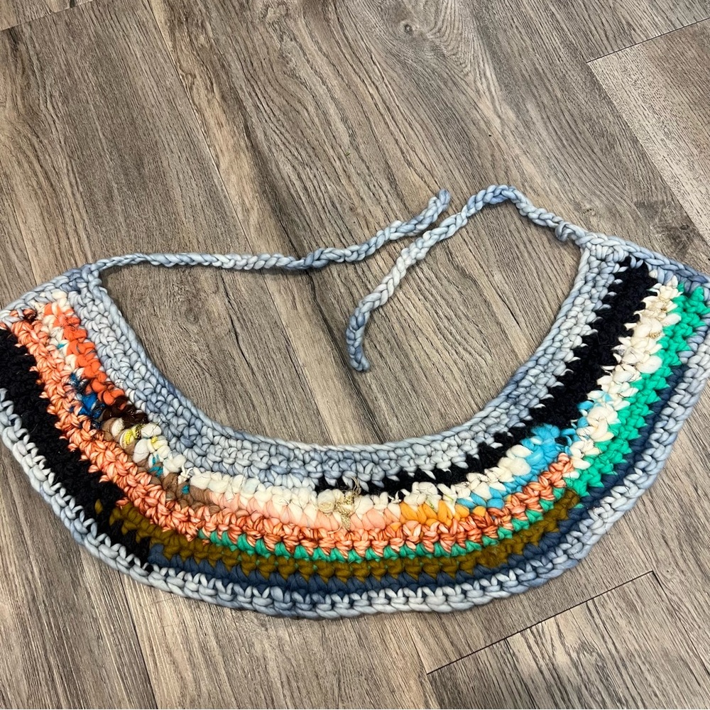Handmade Crochet Colourful Crochet Granny Wrap Unique with Tie Boho - Picture 5 of 6